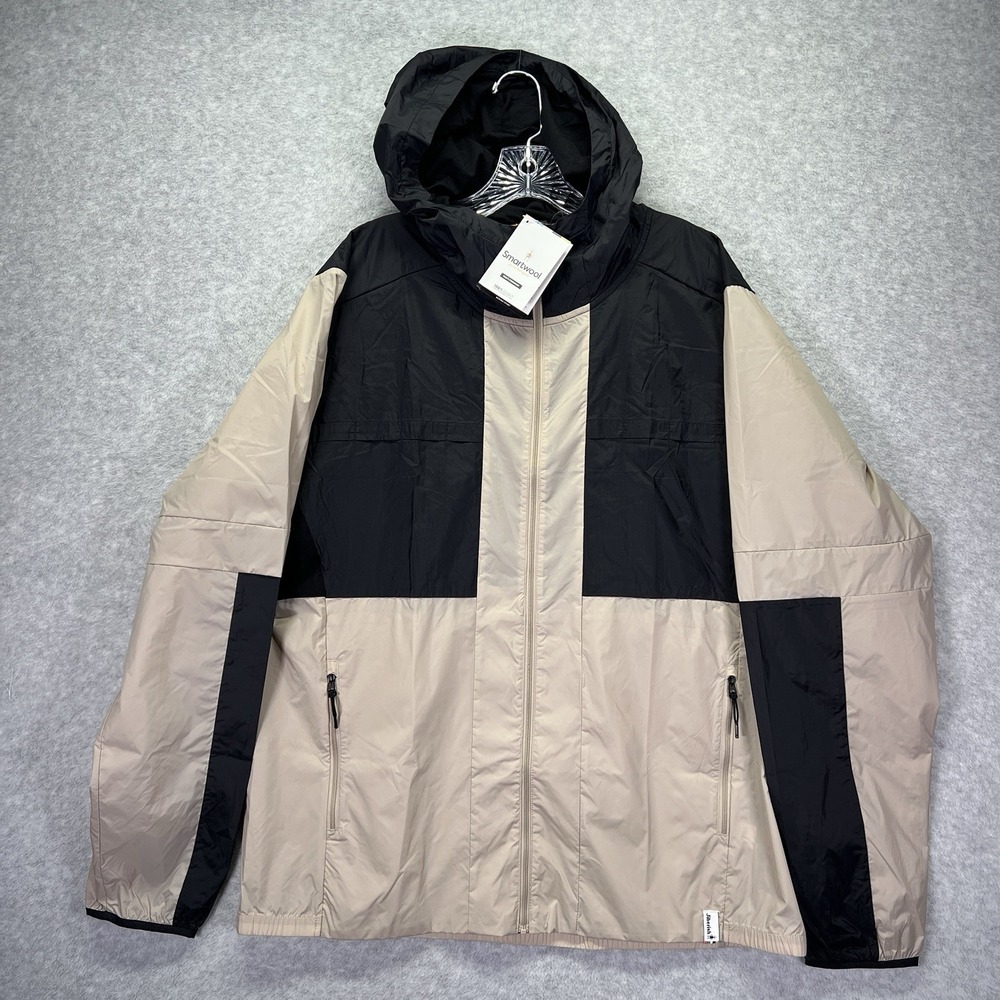 Smartwool Jiberish Jacket Mens Large Merino Sport Ultra Hooded Windbreaker